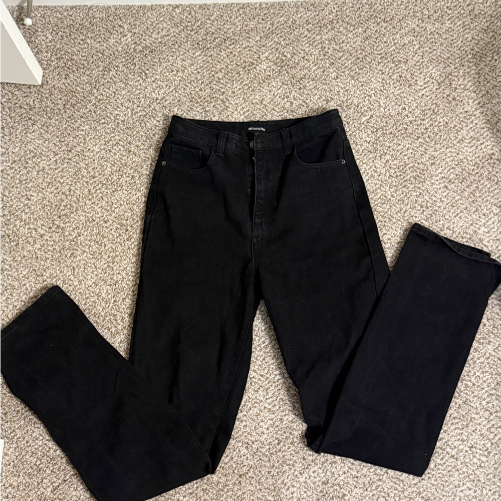 Pretty Little Thing Black High-Waisted Jeans